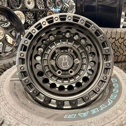 17x8.5 6x139 Black Rhino Sentinel Rims -10  Offset