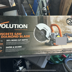 Evolution 9 inch concrete saw with diamond blade BRAND NEW