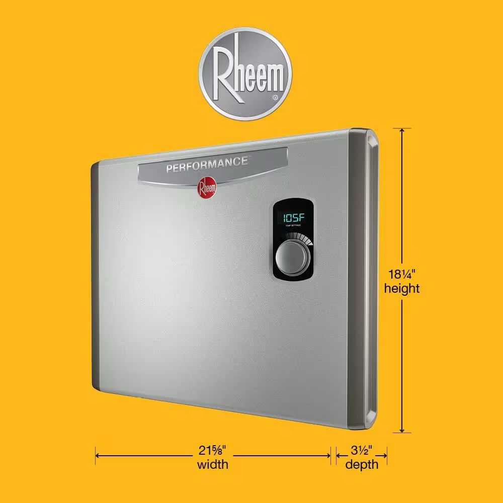 Performance 27 kW 5.27 GPM 240-Volt Self-Modulating Electric Tankless Water Heater by Rheem