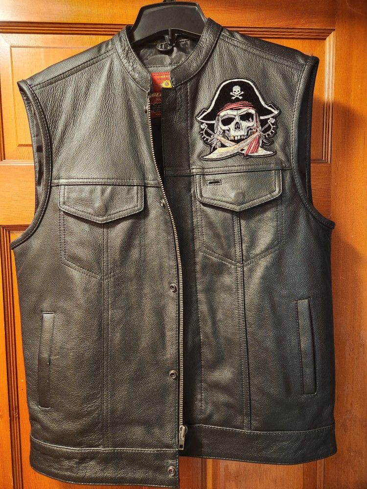 Mens Small Leather Vest