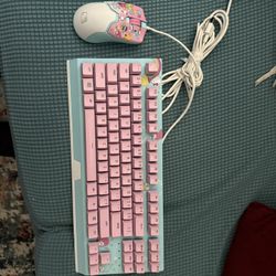 Hello Kitty Razor Mouse And Keyboard