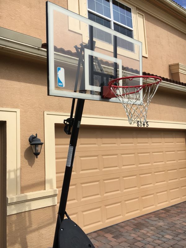 Spalding Nba 54 Portable Angled Basketball Hoop With Polycarbonate Backboard For Sale In Indiantown Fl Offerup