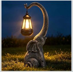 Outdoor Elephant Garden Solar Light 2 for $30
