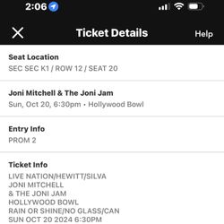 Joni Mitchell @ Hollywood Bowl 10/20/24 630pm