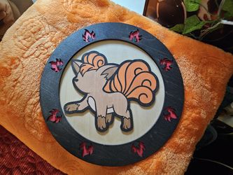 Pokemon Vulpix Carved Wood Art 