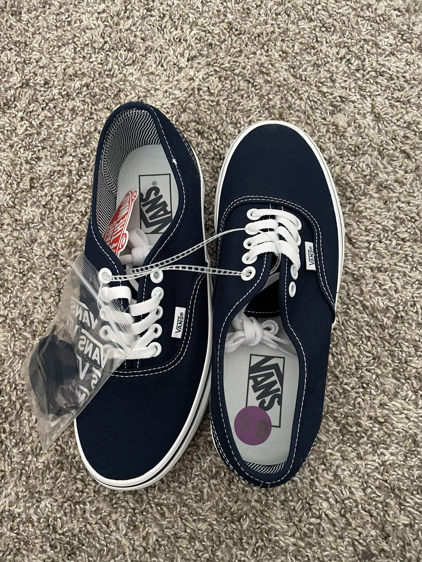 Vans Size 6.5y Navy Blue
