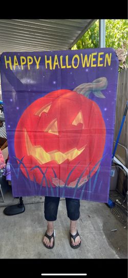 Happy Halloween Jack-O-Lantern Decorative Flag