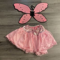 Pink and black wings with tutu