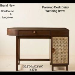 Brand New Palermo Desk Daisy Webbing Brow Opallhouse Designed Jungalow 