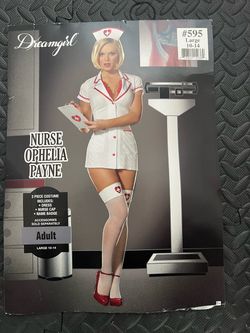 Dreamgirl Nurse Ophelia Payne Halloween Costume – Adult Large 10–14