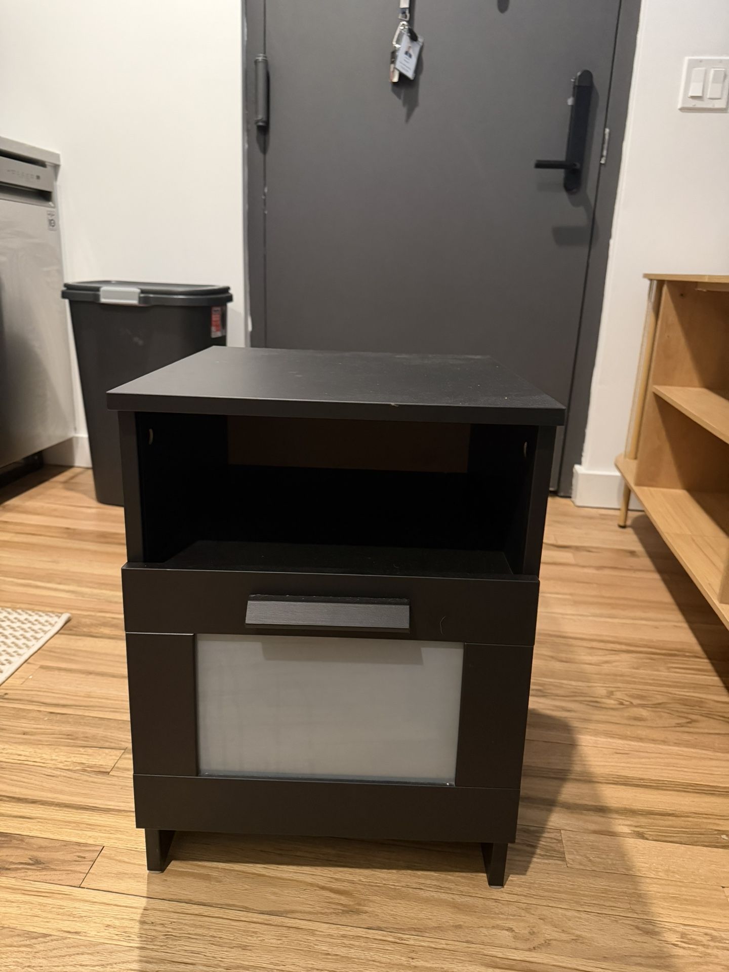 Black Bedside Table, Excellent Condition