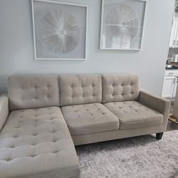 Small sectional with reversible chaise (customize it either left or right) removable covers