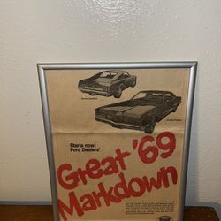 Ford 1969 Newspaper Ad Frame 