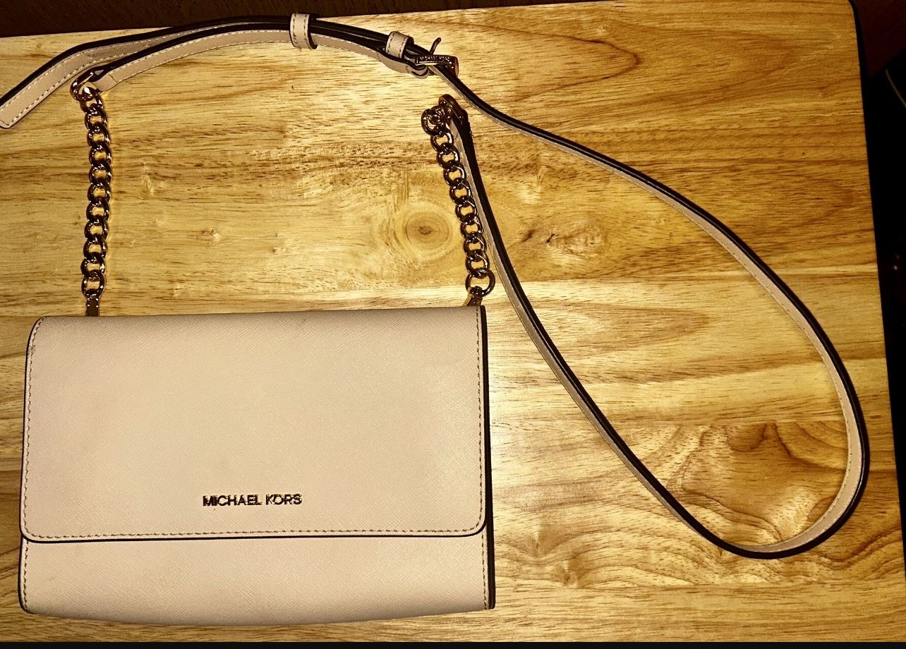 Michael Kors Leather Crossbody Bag - Soft Pink