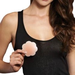 New Nude Self-Adhesive Reusable Silicone Flower Shaped Pasties Nipple Covers