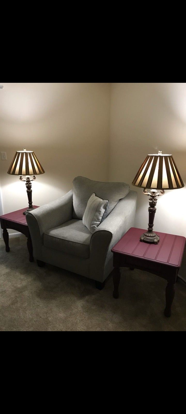 Pair Of Lamps And End Tables