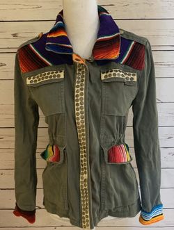 Sarape Embellished Sweet Rain Jacket Size M