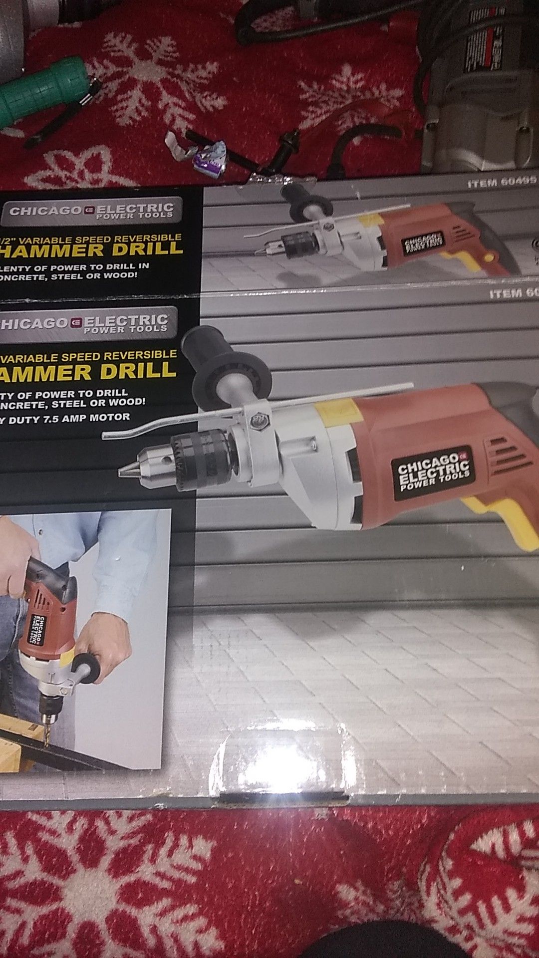 Chicago Electric 1/2" variable speed hammer drill