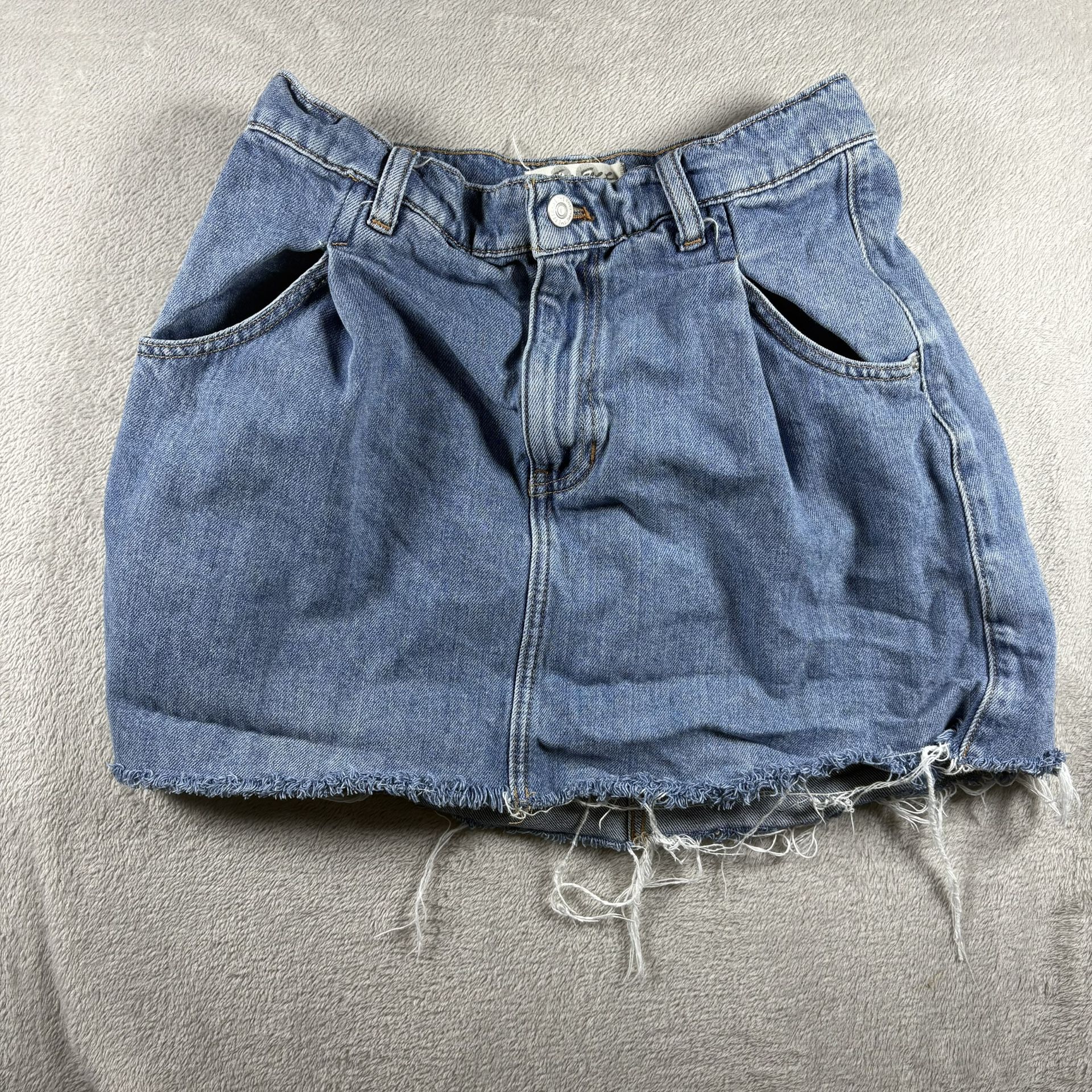 We The Free Denim Mini Skirt Women’s 28 Blue Y2K #564