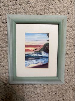 Framed Sunset Beach Wall Art