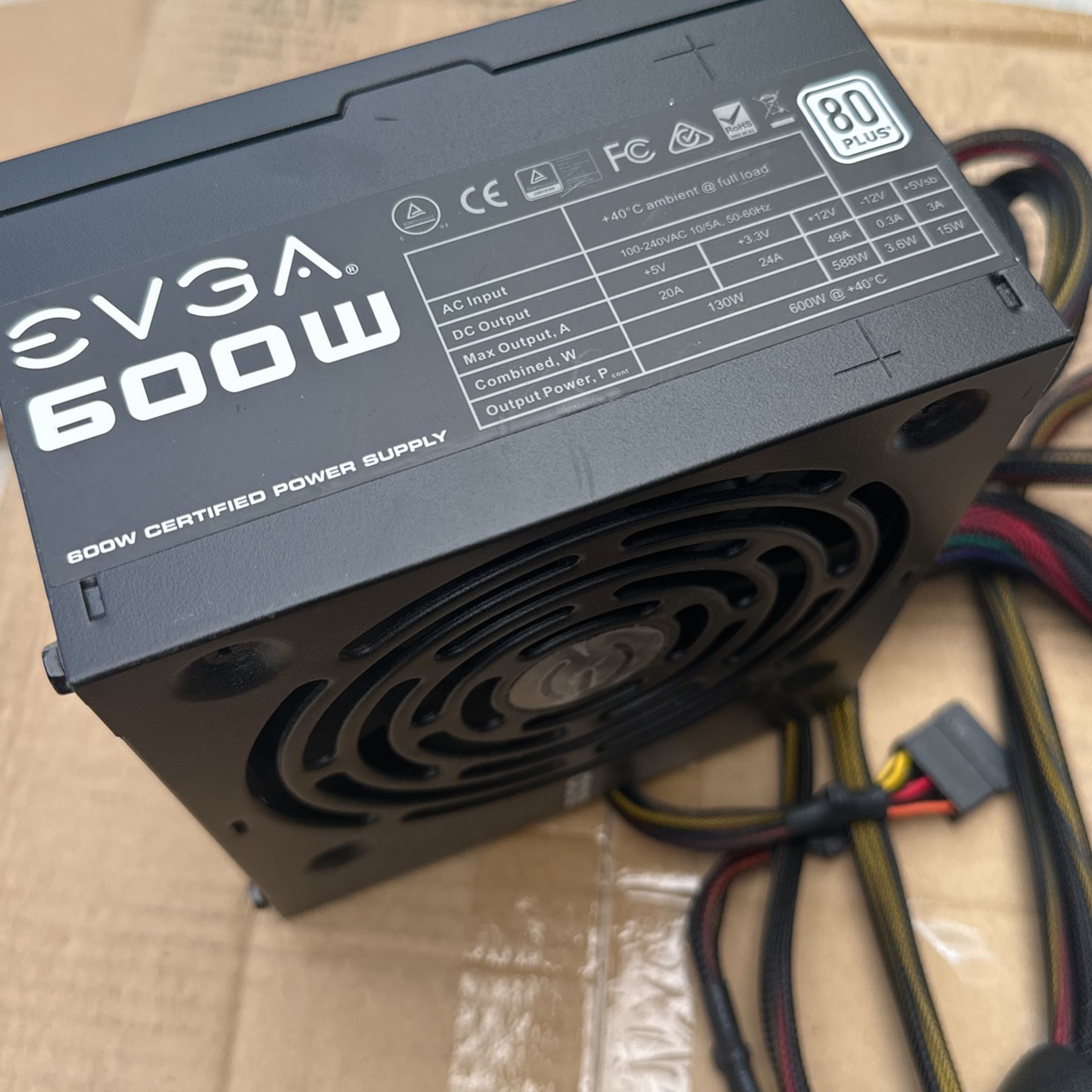 New/Open box EVGA 600w Power Supply