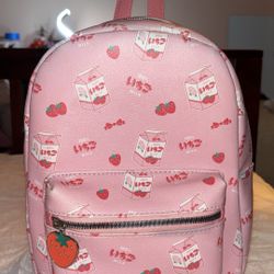 Hot Topic Kawaii Strawberry Milk Pink Mini Backpack