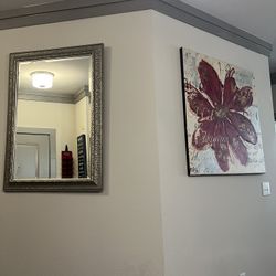 Large Painting And Mirror For Sale!
