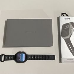 Apple Watch Ultra 2 49mm Black Titanium GPS + Cellular Unlocked with NOMAD Sport Band V2 Unisex in great condition