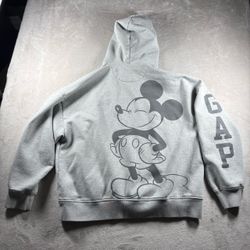 Gap × Disney Men’s Adult Size XL Gray Oversized Logo Hoodie Heavy Weight