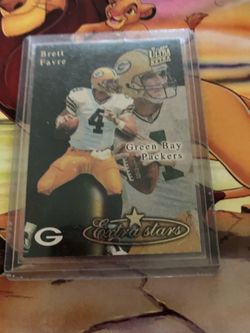 Brett Favre 1995 Fleer Extra Stars #490 green  Bay Packers . Excellent Condition