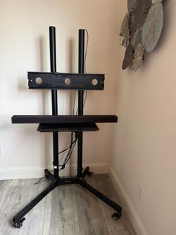 VIVO Mobile TV Floor Stand Cart with Shelf