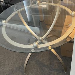Glass Circular Dining Table