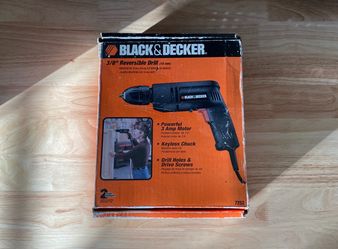 Black & Decker Reversible Corded Drill - Black (3/8”) (Model 7252)