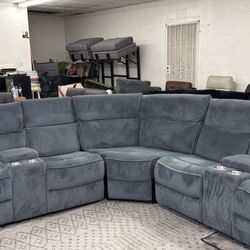 New 116x116 Corduroy Sectional Couch / Free Delivery 