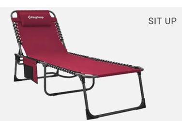 KingCamp outdoor folding chaise lounge chair