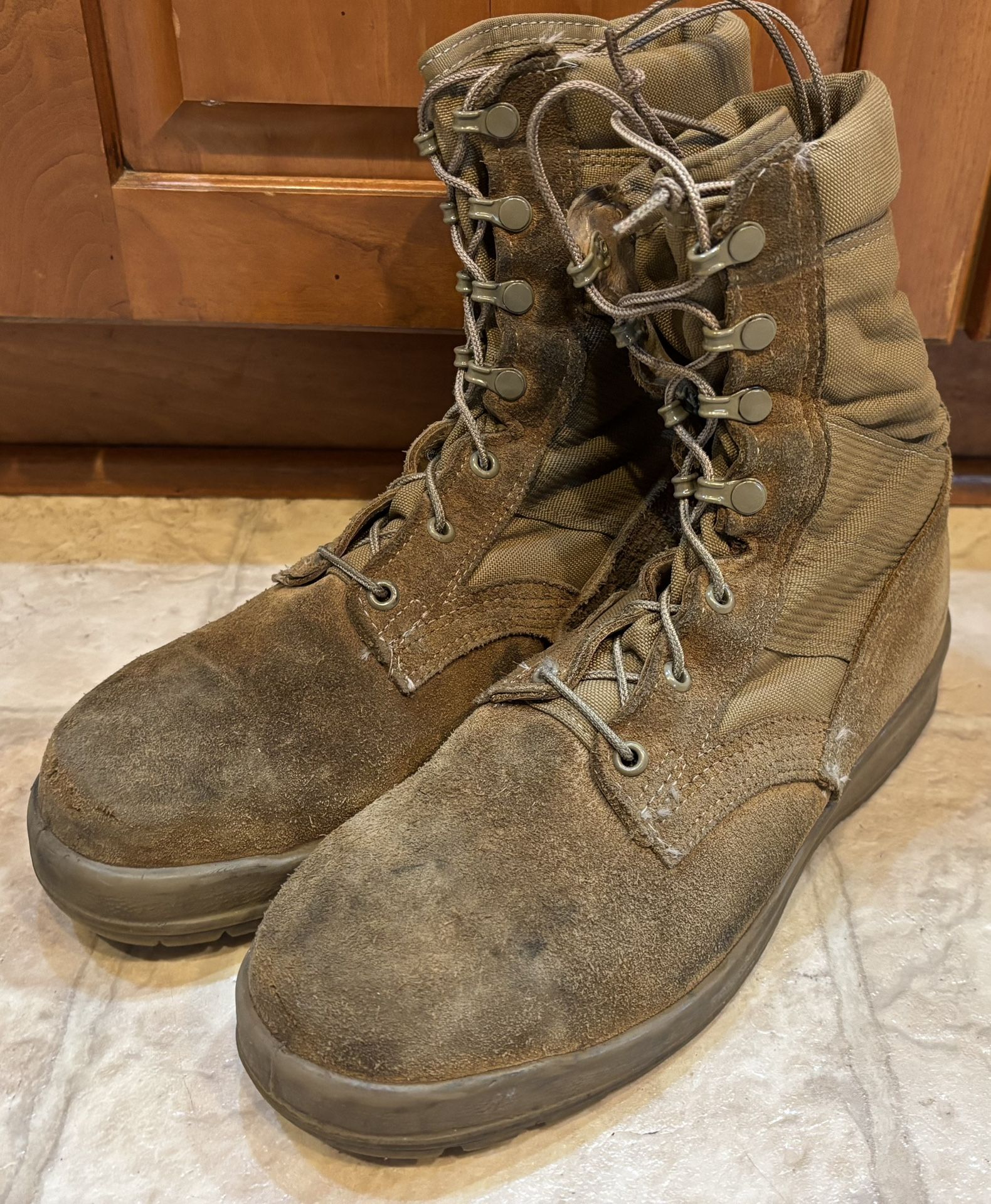 Military Surplus Belleville Steel Toe Combat Boots, 9 W