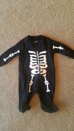 Newborn Skeleton Footed Pjs
