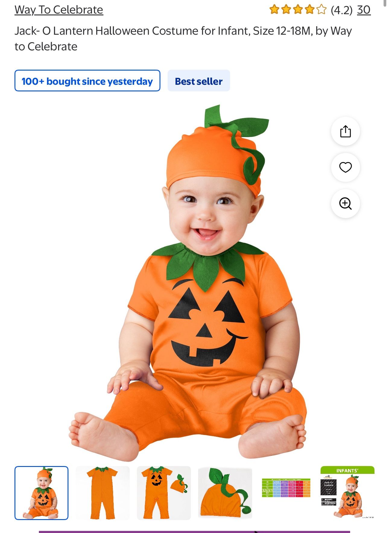Baby Pumpkin Costume