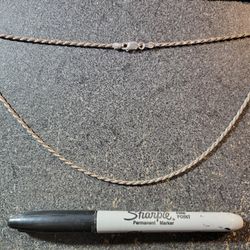 Diamond Cut Rope Chain, 18" .925 Silver