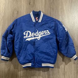 Kids Vintage Majestic Dodgers Jacket size M