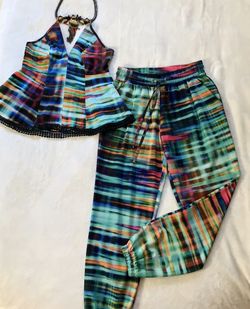 Bebe blouse and pants (set,like new)
