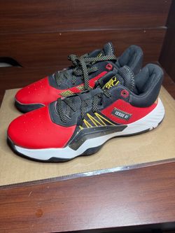 Adidas D.O.N. Issue #1 GCA 'Black Scarlet' basketball shoes, size 9.5