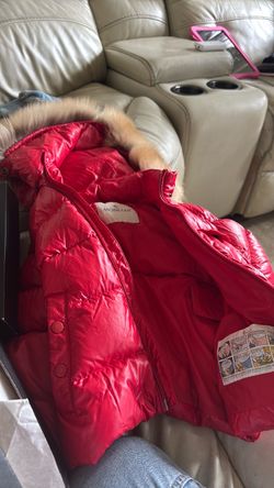 Monclear coat size 3 red