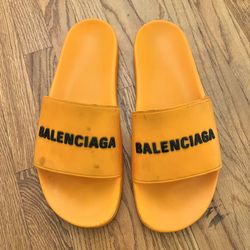 Balenciaga Orange Slides
