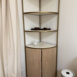 Crate And Barrel Round Corner Shelf 