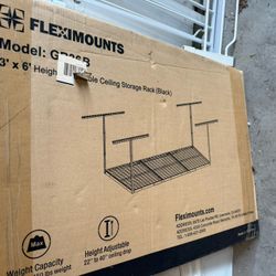 Fleximount 3x6 Black Ceiling Mount Storage Rack