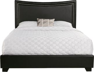 Black Queen Upholstered Bed