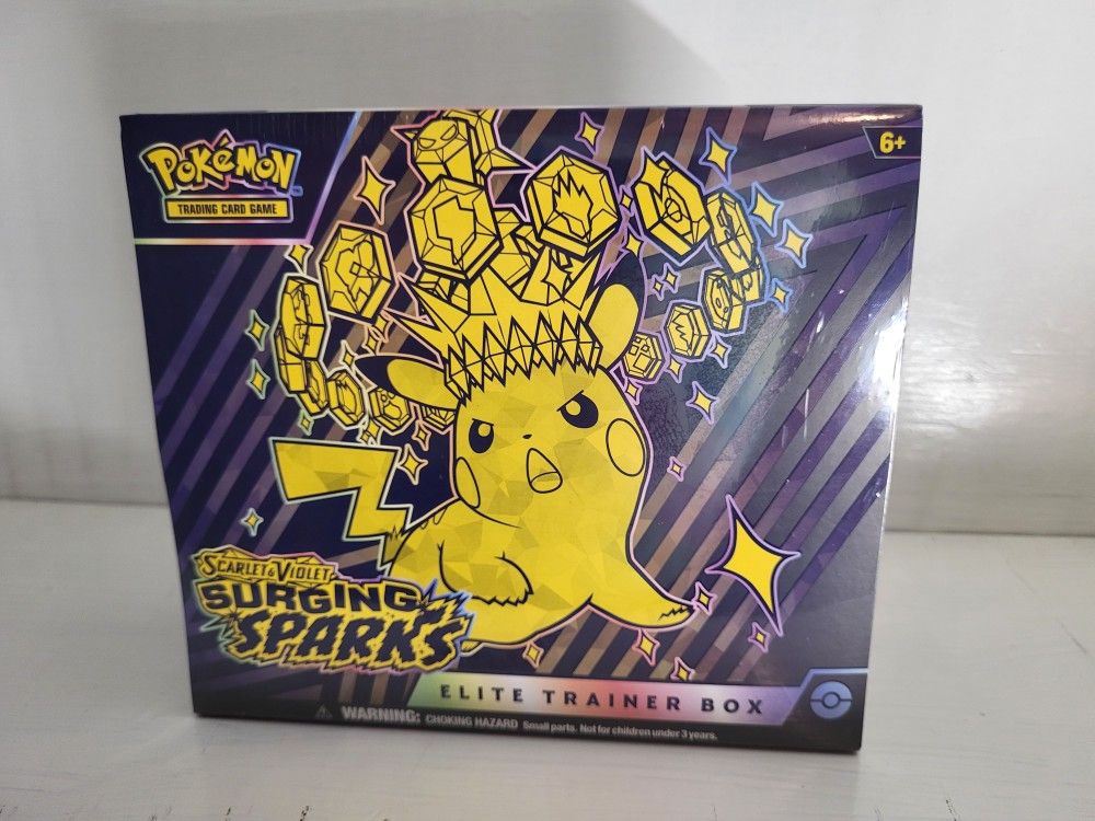 Pokemon TCG, Surging Sparks Elite Trainer Box (ETB), Scarlet & Violet, New/ Factory Sealed