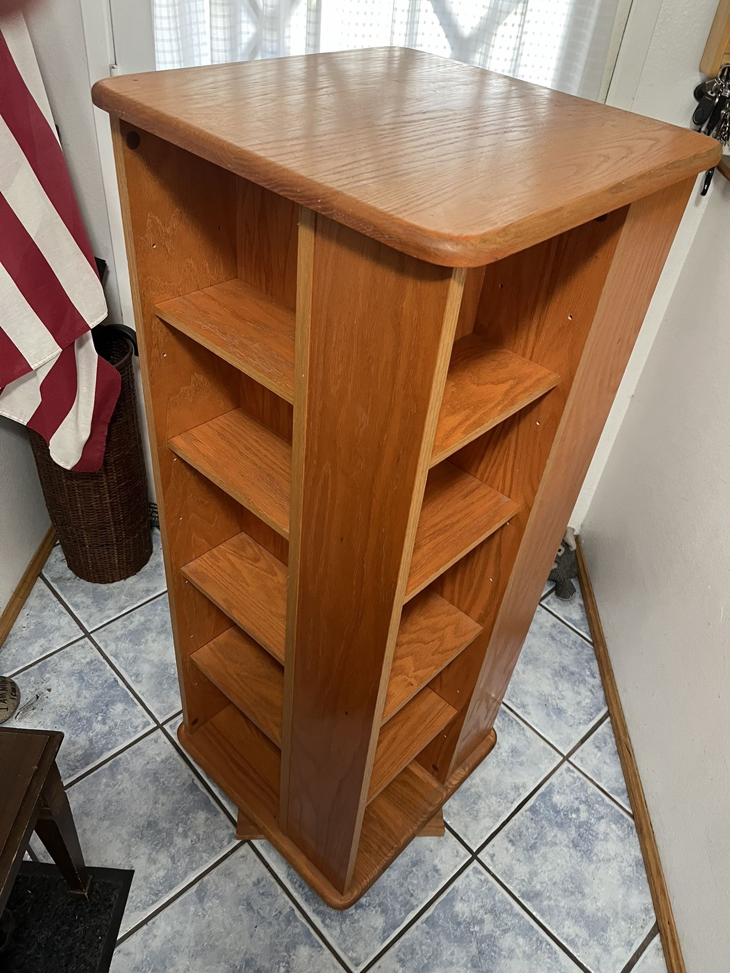 Oak And Oak Veneer, Cd, Dvd, And Blu-Ray Holder