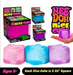 Authentic NeeDoh Nice Cube - Sensory Squishy Fidget Toy, Stress Relief